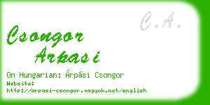 csongor arpasi business card