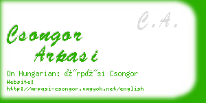 csongor arpasi business card